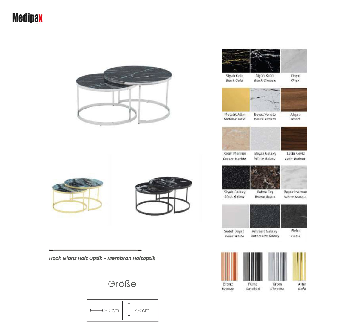 1+1 Orka Mittel Tisch