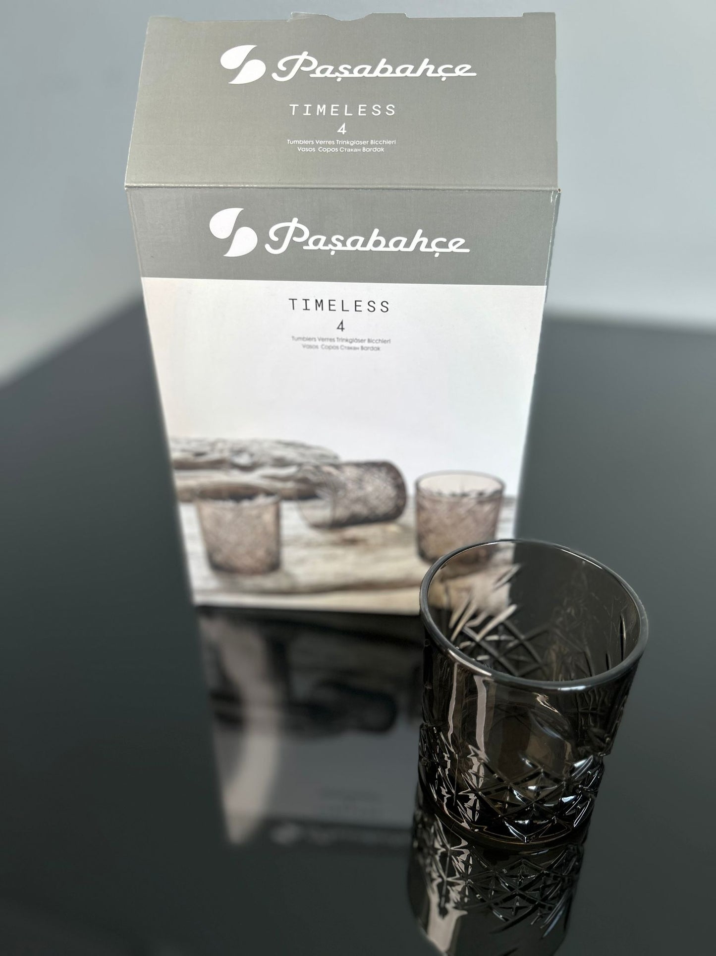 Pasabahce Designer Glas Black 4 Teilig